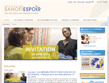 Tablet Screenshot of fondation-sanofi-espoir.com